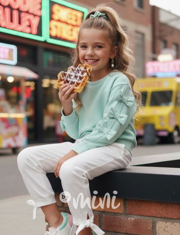 Mašličková mikina mint