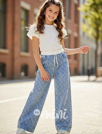 Volné široké denim rifle COCO