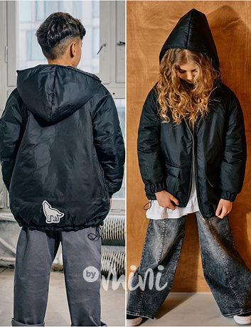 Mash Mnie unisex oversize černá bunda