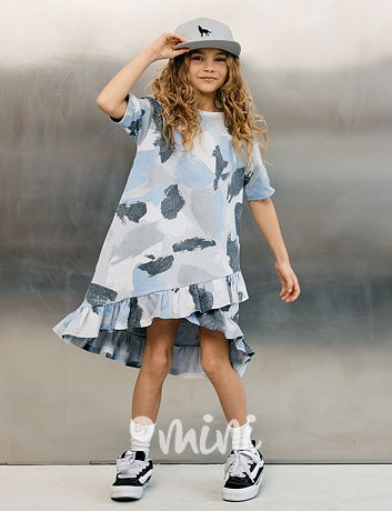 Mash Mnie asymetrické šaty abstract