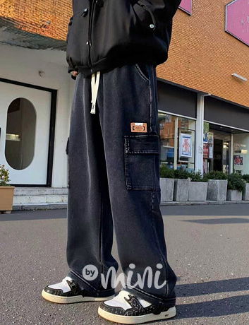 Soft denim baggy kapsáče dark