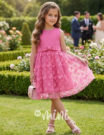 Pink butterfly slavnostní šaty