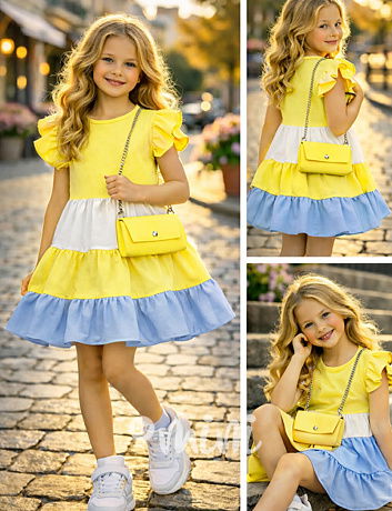 Letní vzdušné šaty Candy s kabelkou sunshine