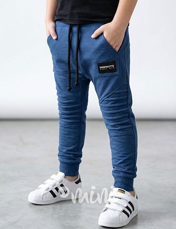 DESPACITO biker tepláky blue