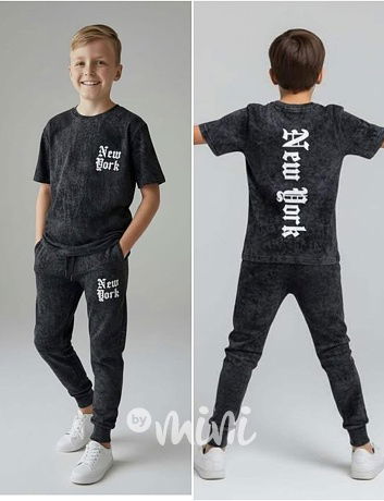 New York acid wash set antracit