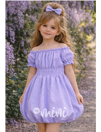 Sweetie šaty s balonovou sukní fialové