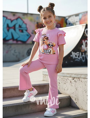 CUTIE blůzka + zvonáče pink