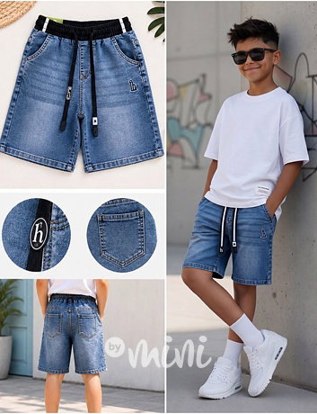 Soft denim kraťasy blue