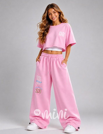 PERFECT maxi volné lounge tepláky pink