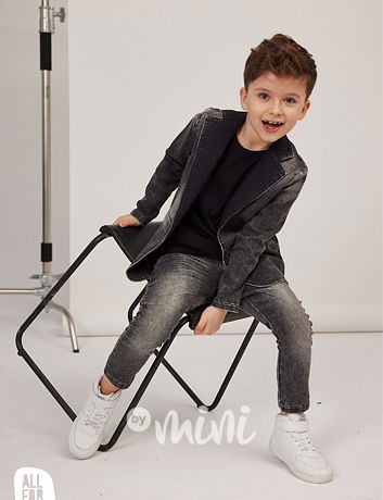 AFK soft denim sako acid black