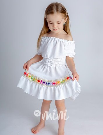 letní boho šaty bílé
