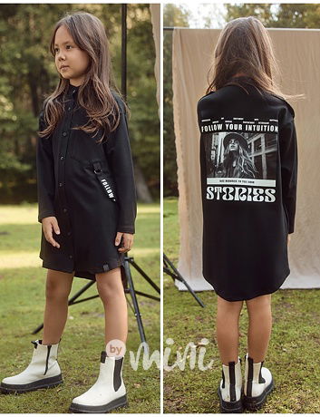All for kids košilové šaty black