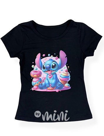 Lilo & Stitch triko DONUT černé