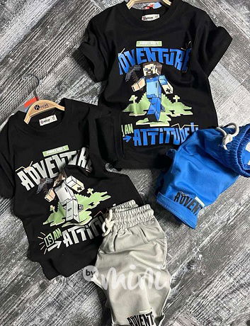 Minecraft letní set šedý