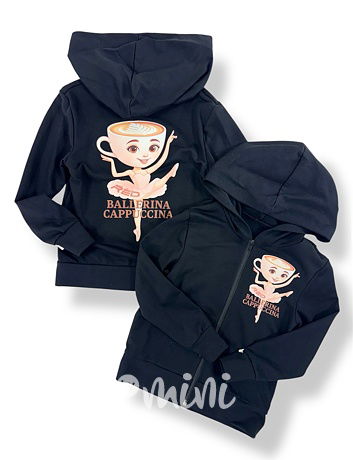 Ballerina Cappuccina mikina zip černá