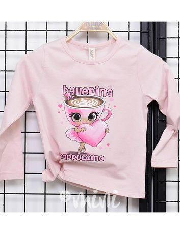 Ballerina Cappuccina triko s dlouhým rukávem růžové