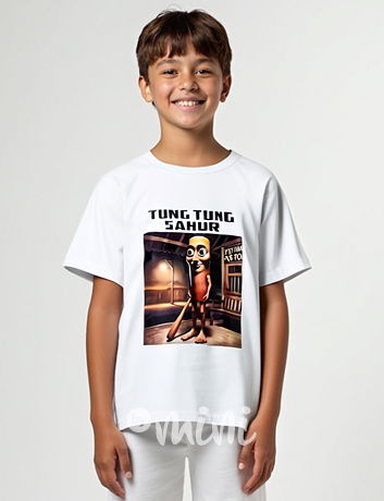 Tung tung tung Sahur triko bílé