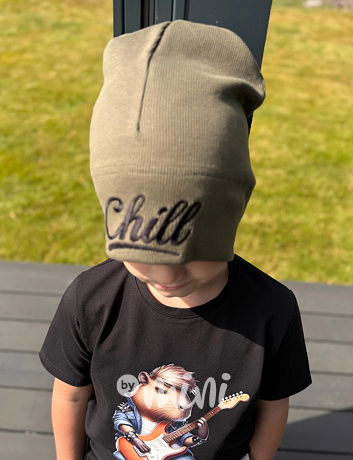 Chill spadlá žebrovaná houmles čepice khaki