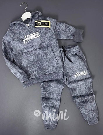 Adventure zateplená souprava acid wash dark