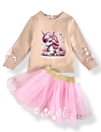 UNICORN tutu pompon set