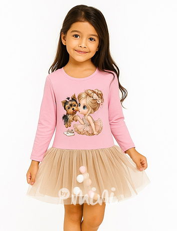 Sweet luxury tylové šaty s pompony