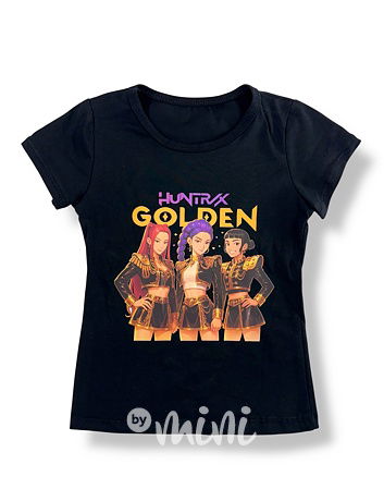 Demon Hunters triko GOLDEN černé