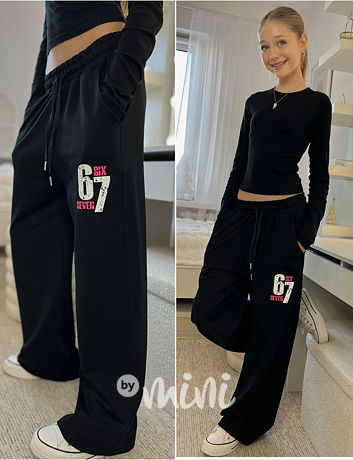 Lounge Six Seven volné tepláky černé