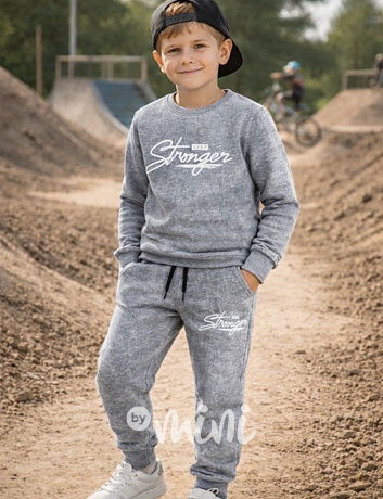 Stronger tepláková souprava melange grey