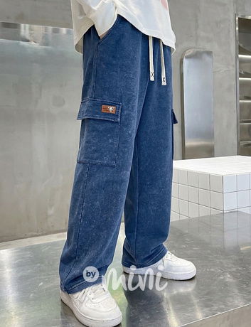 Soft denim baggy kapsáče blue