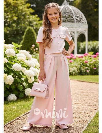 Pudrově růžový komplet