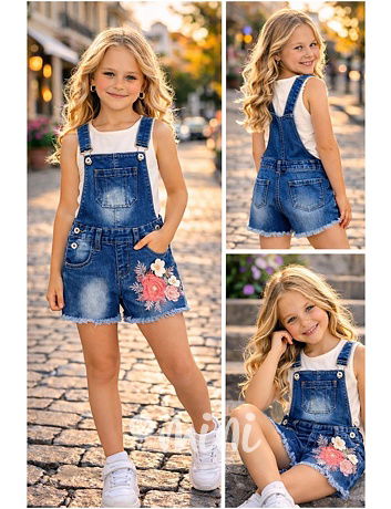 Letní jeans lacláče FLOWER