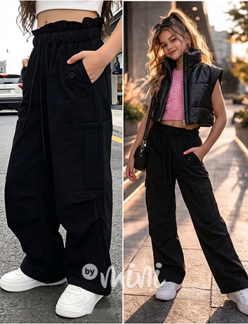 Cargo volné kapsáče černé