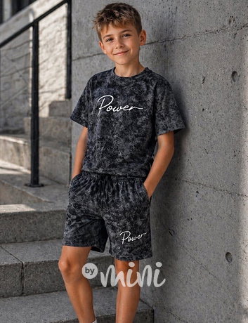 Power acid wash set black