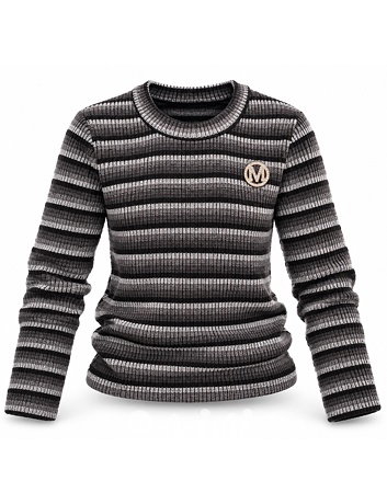 Svetříková teplá blůzka graphite stripe