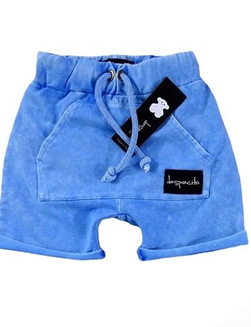 DESPACITO acid wash blue shorts