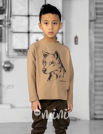 Mash Mnie longsleeve triko WOLF beige