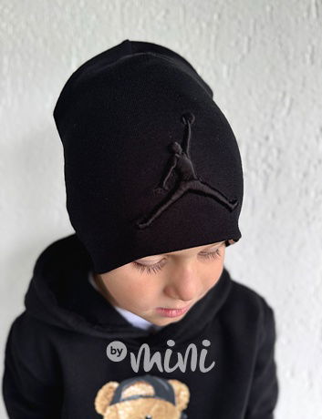 Basketball dvojitá beanie čepka černá