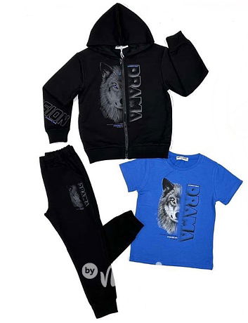 WOLF DRAMA trojkomplet black/blue