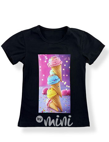 Ice cream triko černé