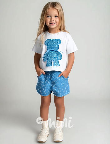 Denim teddy letní set