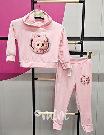 Labubu soft velur tepláková souprava SWEET pink