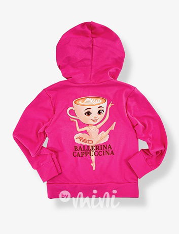 Ballerina Cappuccina mikina zip malinová