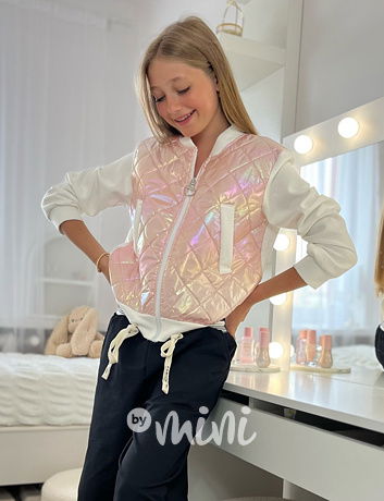 Mikinová bunda metallic