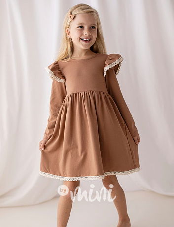 Romantic boho šaty Lily Grey latte