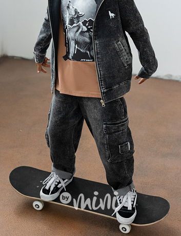 Mash Mnie soft dark denim cargo kapsáče WOLF