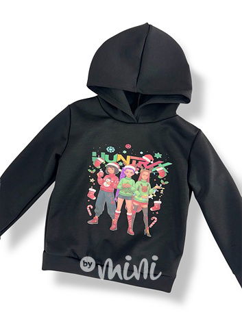 Huntrix zateplená mikina XMAS černá