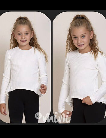 Blůzka s řasením bílá