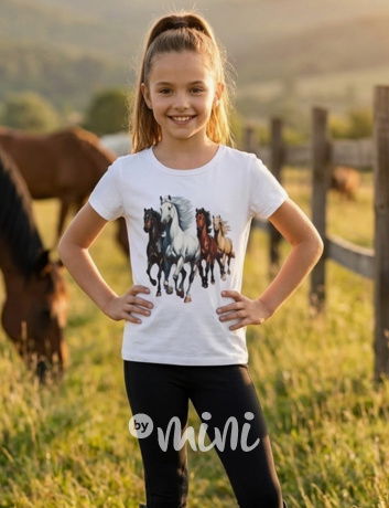 Horse triko bílé
