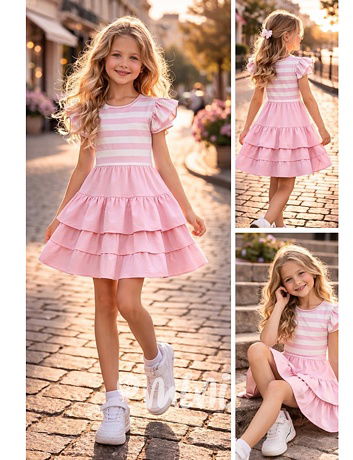 Letní romantic šaty růžové