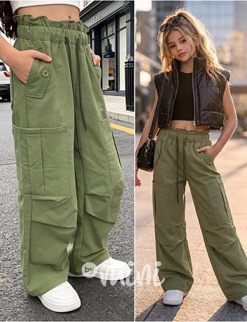 Cargo volné kapsáče khaki